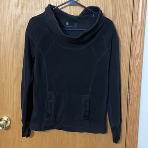 Fleece cowl neck sweatshirt